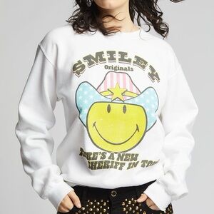 NWOT Recycled Karma Smiley New Sheriff In
Town Sweatshirt